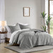 Camden - Full/Queen Chambray Print Solid Comforter Set - Gray - Simple Home Plus