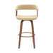 Topanga - Swivel Walnut Wood Stool - Simple Home Plus