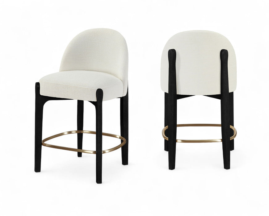 Torino - Counter Stool With Brushed Black Base - Simple Home Plus