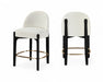 Torino - Counter Stool With Brushed Black Base - Simple Home Plus