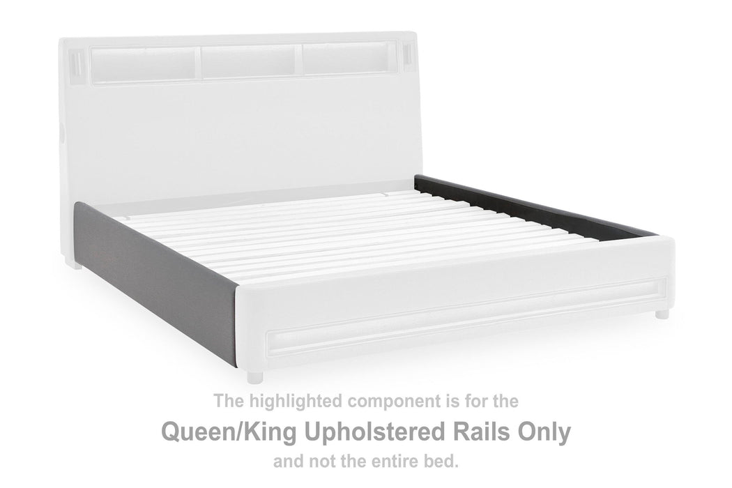 Verishaw - Queen/King Upholstered Rails - Gray - Simple Home Plus