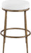Ferro - Performance Fabric Upholstered Backless Bar Stool - Antique Brass - Simple Home Plus