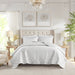 Versailles - 3 Piece Queen Grey Quilt Set - Grey - Simple Home Plus