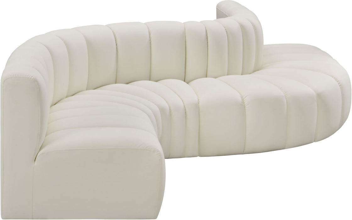 Arc - Faux Leather 6 Piece Curved Modular Sofa - Simple Home Plus