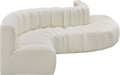 Arc - Faux Leather 6 Piece Curved Modular Sofa - Simple Home Plus