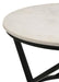 Miguel - Round Marble Top Coffee Table - White And Black - Simple Home Plus