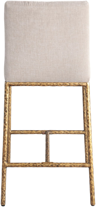 Reeves - Chenille Fabric Upholstered Counter Stool (Set of 2) - Gold Base - Simple Home Plus