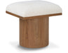 Pavilion - Bench / Stool With Brown Base - Cream - Simple Home Plus
