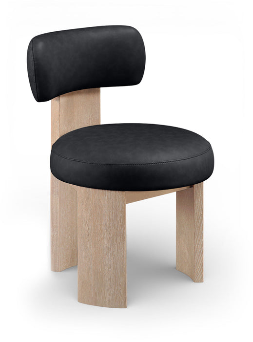 Atelier - Vegan Leather Upholstered Dining Chair (Set of 2) - Painted Natural Frame - Simple Home Plus