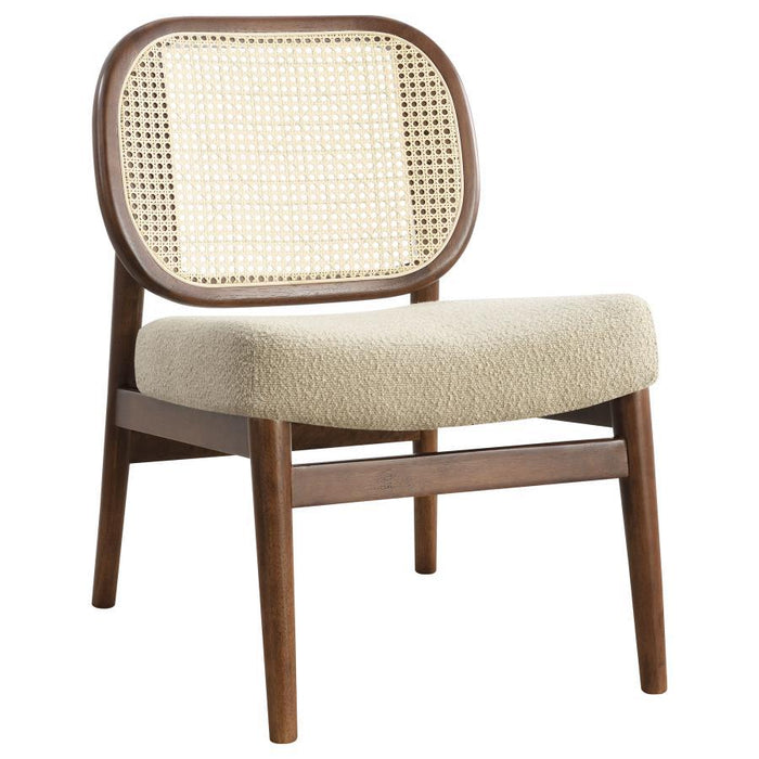 Rayo - Rattan Cane Back Accent Chair With Padded Seat - Simple Home Plus