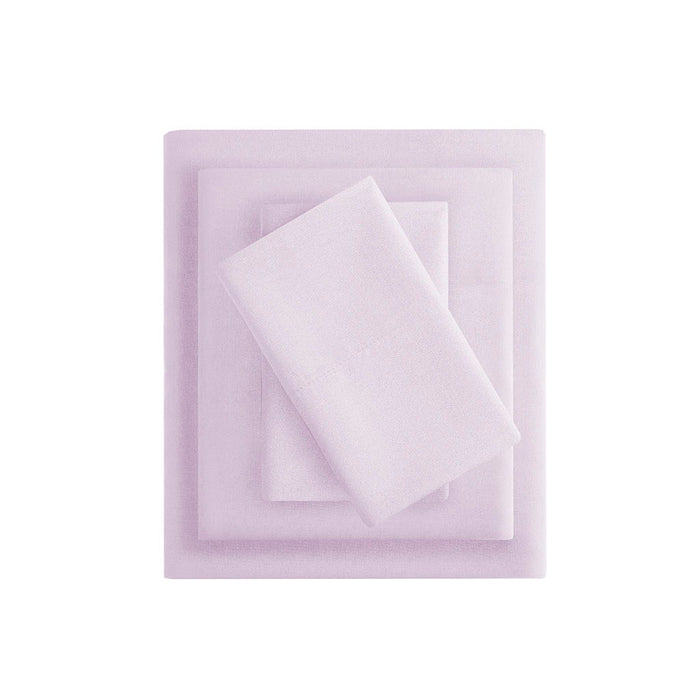 Microfiber - All Season Soft Touch Twin Long Sheet Set - Lavender - Simple Home Plus