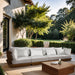 Mirella - 4 Piece Water Resistant Fabric Outdoor Patio Modular Sectional - Simple Home Plus