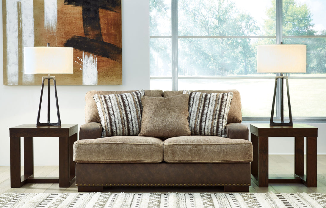 Alesbury - Chocolate - Loveseat - Simple Home Plus