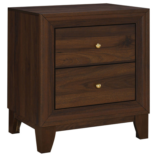 Welsley - 2-Drawer Nightstand Bedside Table - Walnut - Simple Home Plus