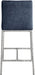 Reeves - Chenille Fabric Upholstered Counter Stool (Set of 2) - Silver Base - Simple Home Plus