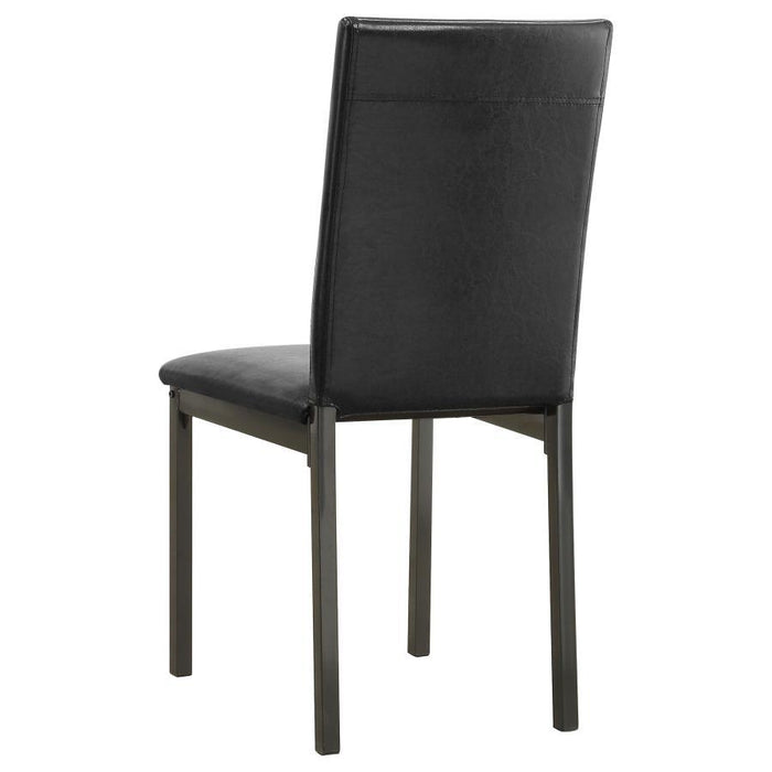 Garza - Upholstered Dining Side Chairs (Set of 2) - Black - Simple Home Plus
