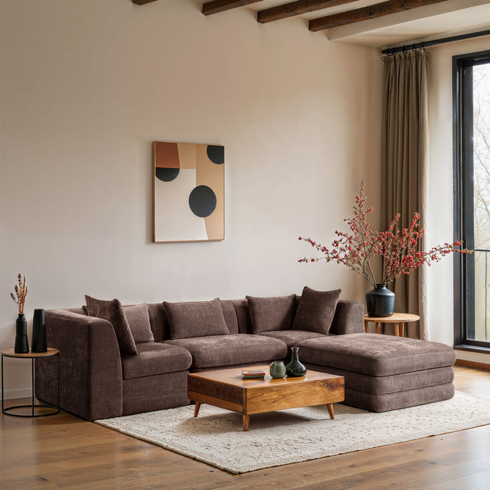 Stellar - 4 Piece Upholstered Modular Sectional - Simple Home Plus
