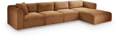 Shaggy - Fabric 4 Piece Modular Sectional - Simple Home Plus