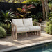 San Pietro - Resilient Waterproof Fabric 60.5" Upholstered Outdoor Patio Loveseat - Simple Home Plus