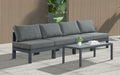 Nizuc - Outdoor Patio 4 Seat Armless Modular Sofa With Gray Frame - Simple Home Plus