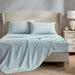 Heather - Queen 7 Piece Vintage-Inspired Floral Print - Soft Blue - Simple Home Plus