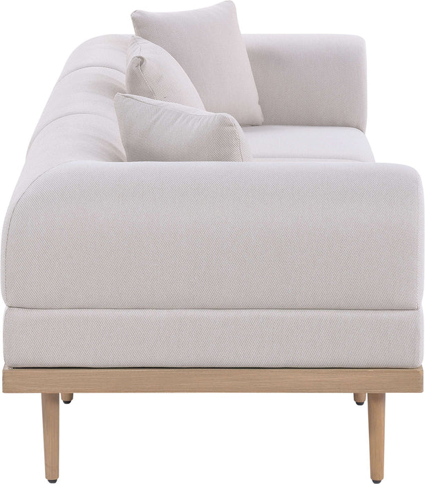 Laguna - 3 Piece Resilient Water Resistant Fabric 106.5" Upholstered Outdoor Patio Modular Sofa - Simple Home Plus