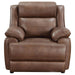 Ellington - Upholstered Padded Arm Accent Chair - Dark Brown - Simple Home Plus