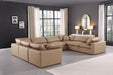 Comfy - 8 Piece Faux Leather Modular Sectional - Tan - Simple Home Plus