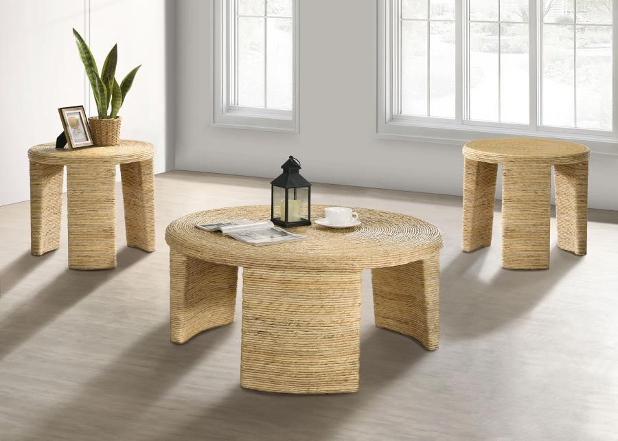 Artina - Rattan Coffee And End Table Set - Simple Home Plus