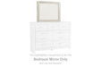 Bellaby - Bedroom Mirror - Wooden Frame - Whitewash - Simple Home Plus