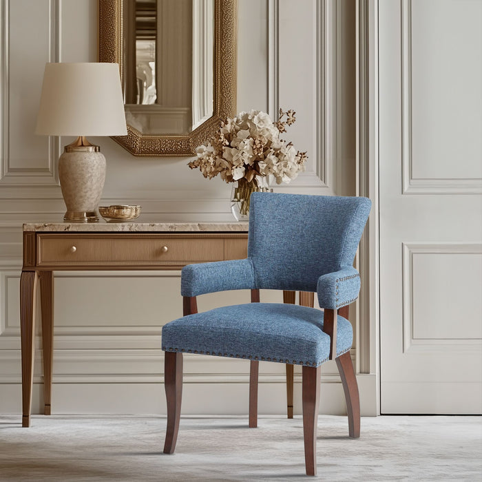 Dawson - Arm Dining Chair - Blue - Simple Home Plus