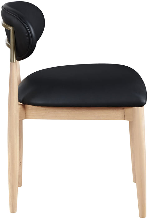 Riccio - Faux Leather Dining Side Chair (Set of 2) - Natural Frame - Simple Home Plus