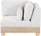 Turin - Chenille Fabric Upholstered Modular Corner Chair - Natural Base - Simple Home Plus