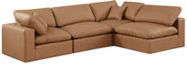 Comfy - 4 Piece Faux Leather Modular Armless Sectional - Simple Home Plus