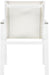 Nizuc - Outdoor Patio Dining Arm Chair With White Frame And Gray Arms (Set of 2) - Simple Home Plus