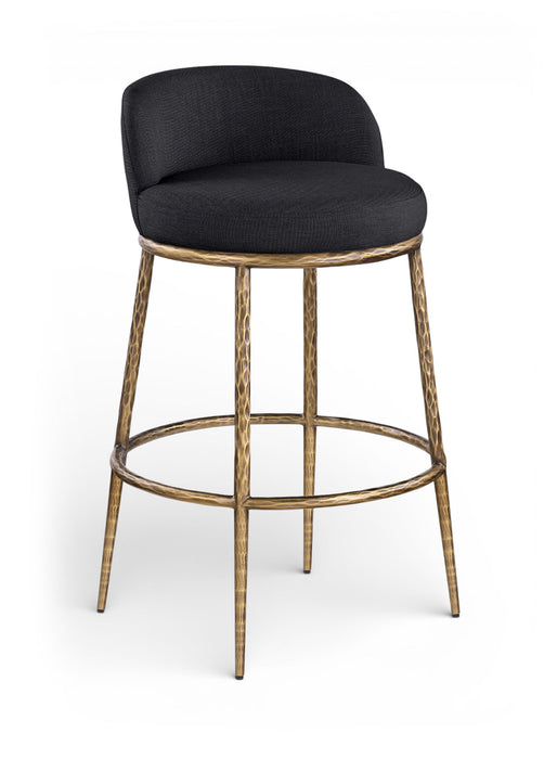 Ferro - Performance Fabric Upholstered Bar Stool - Antique Brass - Simple Home Plus