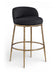 Ferro - Performance Fabric Upholstered Bar Stool - Antique Brass - Simple Home Plus