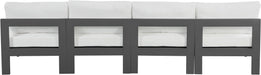 Nizuc - Outdoor Patio 4 Seat Armless Modular Sofa With Gray Frame - Simple Home Plus