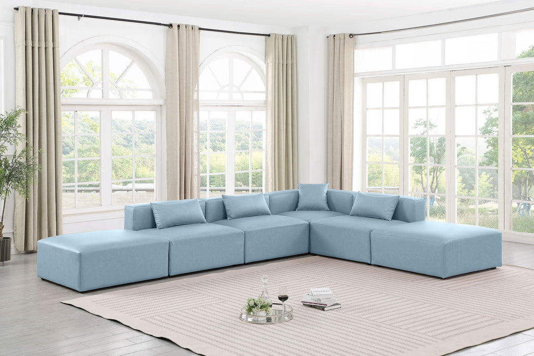Cube - 6 Piece Modular Corner Armless Sectional - Simple Home Plus