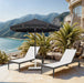 Amalfi - Aluminum Patio Umbrella - White Base / Black Pole - Simple Home Plus