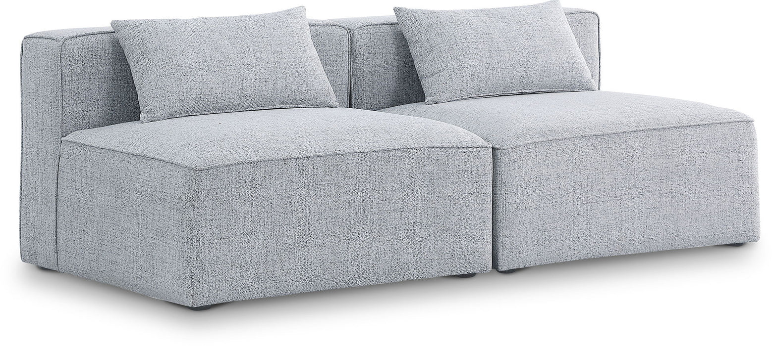 Cube - Linen Modular 2 Seat Armless Sofa - Simple Home Plus