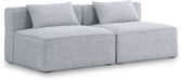 Cube - Linen Modular 2 Seat Armless Sofa - Simple Home Plus