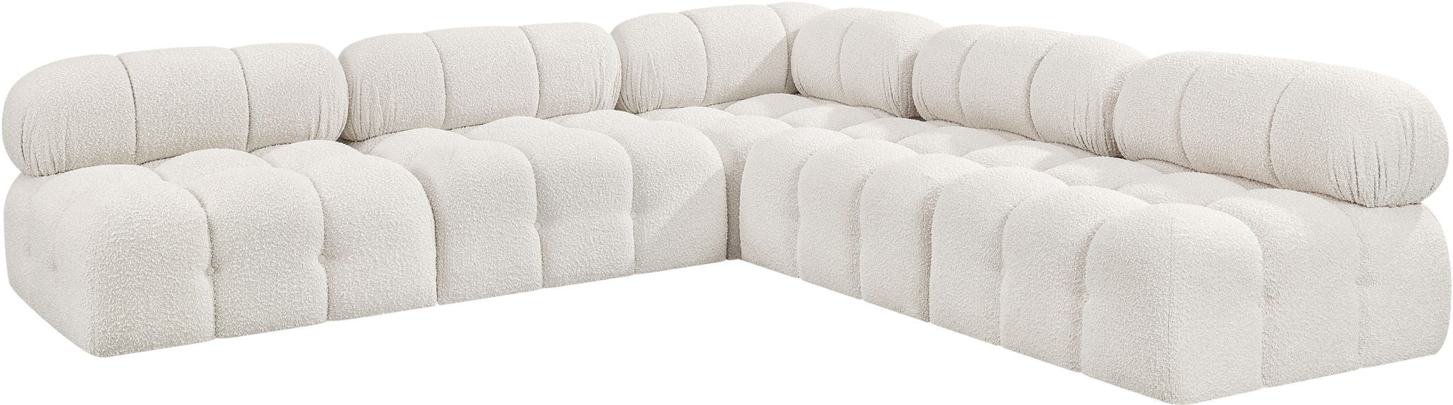 Ames - 5 Piece Fabric Modular Corner Sectional - Simple Home Plus