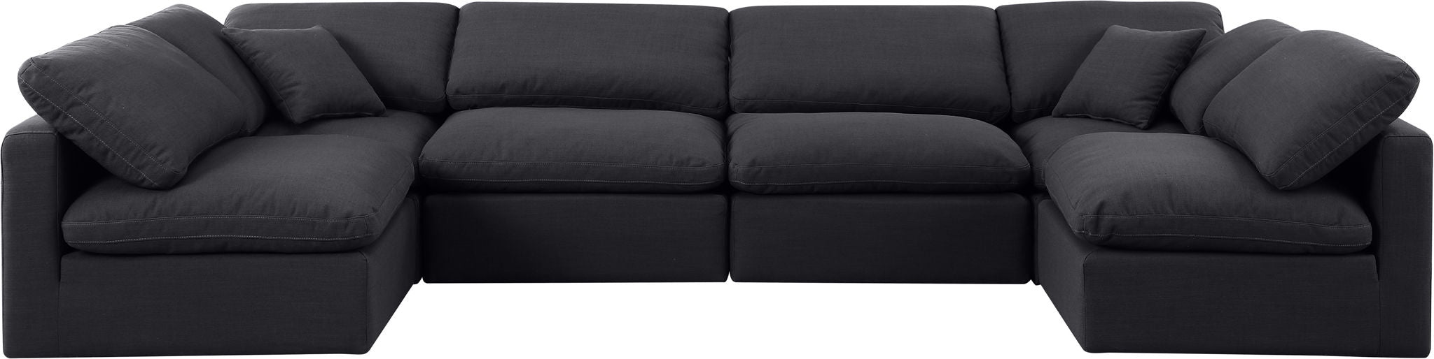 Indulge - Linen 6 Piece Modular U-Shaped Sectional - Simple Home Plus