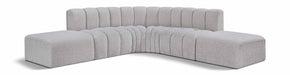 Arc - Boucle Fabric 6 Piece Corner Modular Sofa - Simple Home Plus