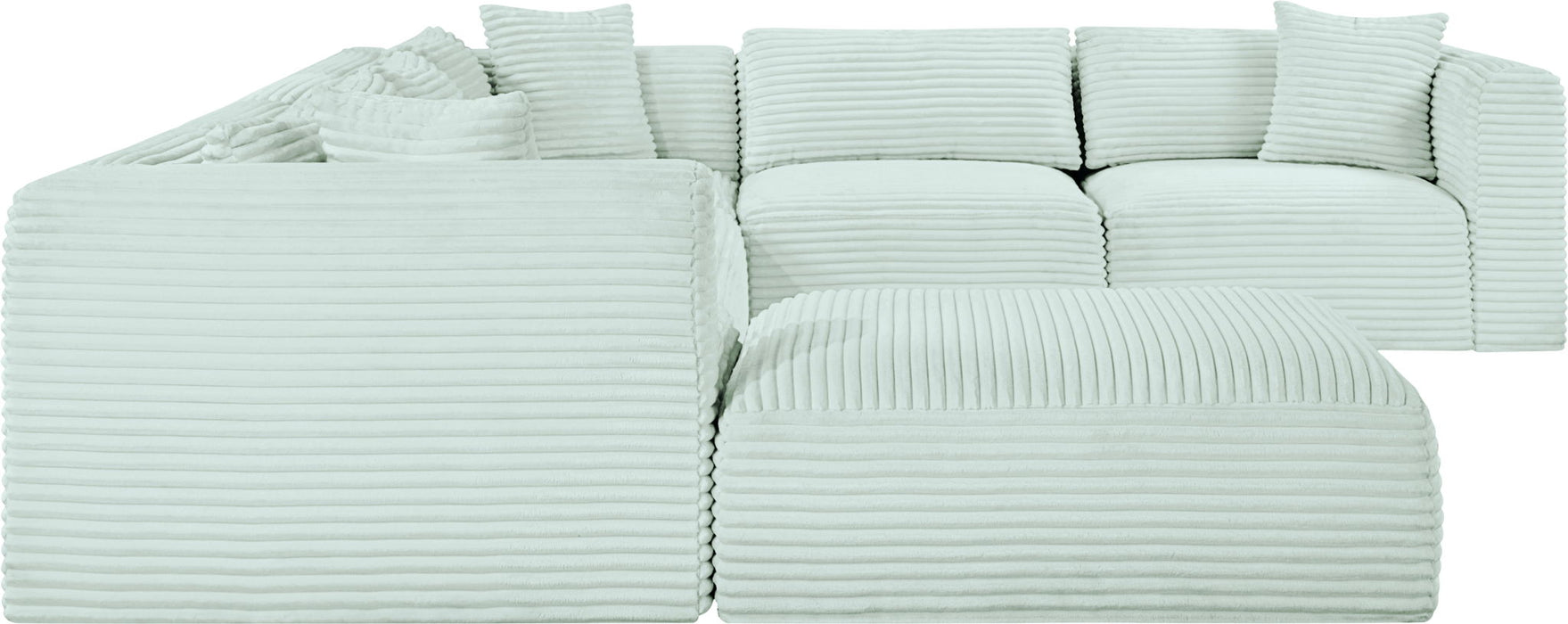 Shaggy - 7 Piece Modular U-Shaped Sectional With Ottoman - Simple Home Plus