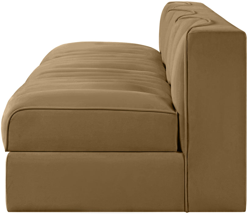 Rummi - Velvet Performance Fabric Upholstered 3 Piece Modular Armless Sofa - Simple Home Plus