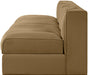 Rummi - Velvet Performance Fabric Upholstered 3 Piece Modular Armless Sofa - Simple Home Plus