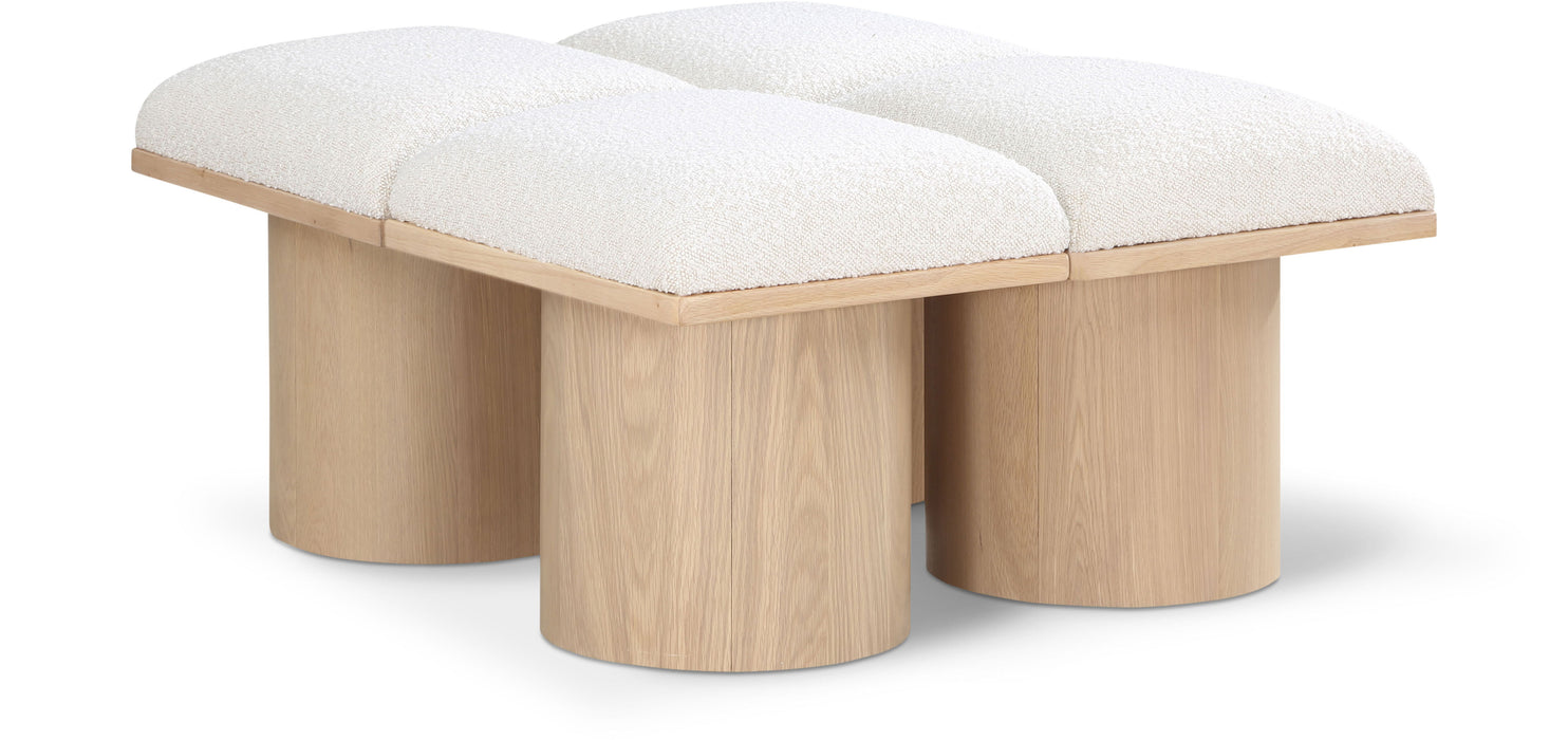Pavilion - 4 Piece Modular Bench With Natural Base - Simple Home Plus