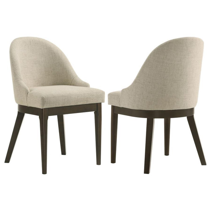 Reseda - Upholstered Dining Side Chair (Set of 2) - Beige - Simple Home Plus
